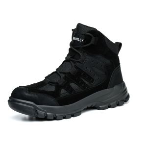 Four Season Steel Toe Safety Shoes Anti Smash Anti Pierce Lightweight Breathable Work Boots Protective Footwear for Men