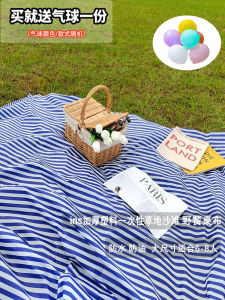 Thickened Disposable Picnic Mat Outdoor Camping Tablecloth Portable Beach Mat Waterproof Oilproof Moistureproof Mat for Spring Outing