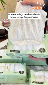 Unifree SHE Daily Use 60/180/360 pcs Disposable Facial Towel Pure Cotton Tissue face wash towel thickened face towel extraction type 洗脸巾