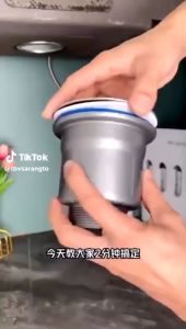 Bộ xả xi phông chậu rửa chén 2 hộc ống cứng chịu nước nóng chống hôi ngăn mùi chống chuột cắn - lắp đặt dễ dàng