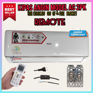 KIPAS ANGIN MODEL AC INDOOR 2PK/ HEMAT LISTIK/TINGGAL COLOK/REMOTE