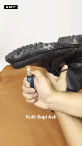 NEFF Sepatu Jatah PDL TNI/Polri | Sepatu PDL Seragam Security | Ormas Bahan Kulit Sapi Asli BK Hitam TermurahHAS 001