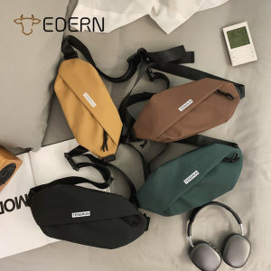 EDERN New Nylon Chest Bag for Men Women Sport Cycling Crossbody Bag Fashion Student Bag Waterproof Shoulder Bag Large Capacity Sling Bag
