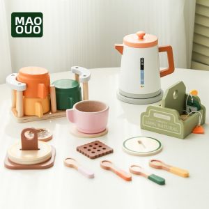 KABKABI | Colorful Wooden Childrens Pretend Play Tea Set