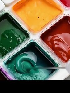 Plato เครื่องผสมสี gouache ไฟฟ้า/เครื่องผสม คนสีอย่างรวดเร็วและผสมให้เข้ากัน อุปกรณ์ผสมสีสำหรับนักเรียน/ศิลปิน ใช้กับแบตเตอรี่