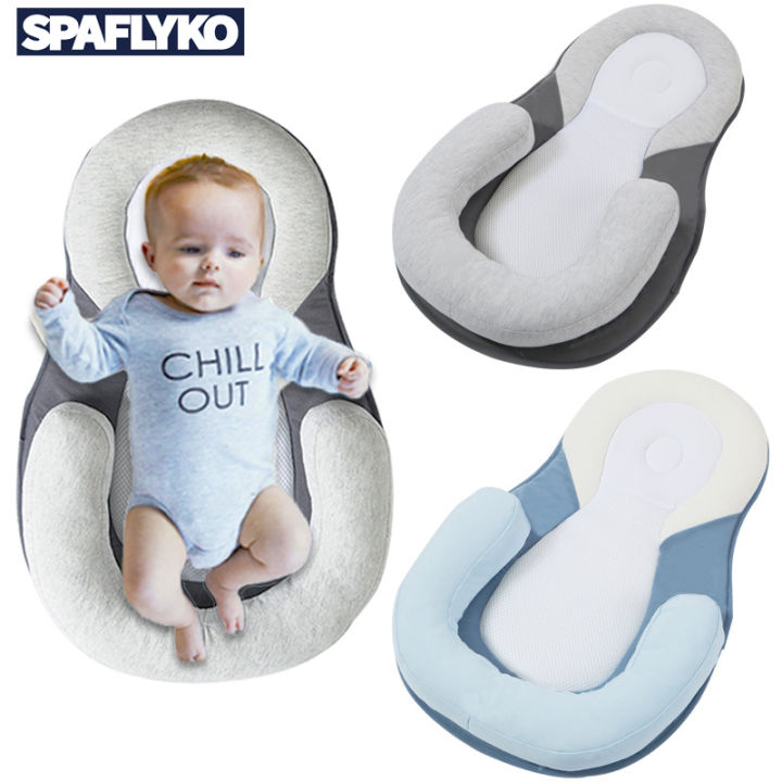 SPAFLYKO Portable Baby Bed Stereotype Infant Crib Folding Travel Cot