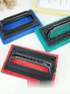 Sikat Spons Gagang Elastis & Lembut untuk Pembersih Kerak Membandel Wajan Piring Dapur