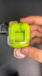 A6 Ultrapods Max Bluetooth Transparent Earphones with Microphone Touch Control HD Bass Sound with LED Digital Display