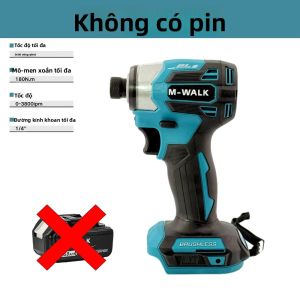 M-WALK 18V Máy Vặn Vít Điện Không Dây Máy Điều Khiển Tác Động Không Chổi Than 180N.M Máy Khoan Đa Chức Năng Công Cụ Tương Thích Với Pin Makita Tại Nhà DIY
