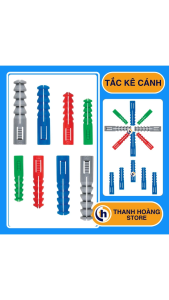 [Combo 200 con] Tắc kê cánh không vành chịu lực cao - tắc kê nở nhựa cánh bám chắc