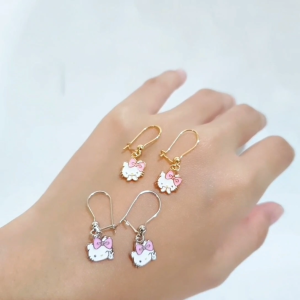 ANTING CLIP ANAK PEREMPUAN MOTIF KITTY KARTUN ANTI ALERGI /AT-5792