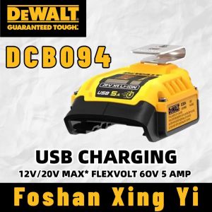 DeWalt | DEWALT DCB094K-XE 20V MAX Lithium Ion XR USB Power Delivery Charger Dewalt Power Tool Accessories USB-C Port Charger DCB094