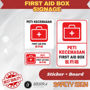First Aid Kit Box Signae Emergency Signage Keselamatan Papan Tanda