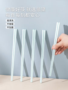 Antibacterial Ceramic Chopsticks Jingdezhen Home Use Pure Color High End Anti-Mold Food Grade Glazed under Color 2025 New Model