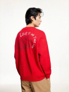 Jack Jones | Relaxed Comfortable Versatile Embroidered Round-Neck Sweater