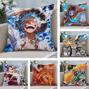 Bandai | One Piece Enel Sky Island Anime Plush Pillow Cover Soft Short Plush Cushion Cover For Sofa Bedroom Home Decor Gift Decoration