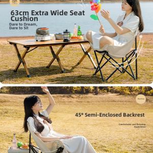 LINSI | Folding Moon Chair For Camping Fishing Picnic Sketching