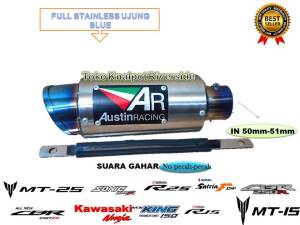 Silincer / Silinser  Racing Suara Bass Gahar Ar Austin  Inlet 50-51 mm Universal