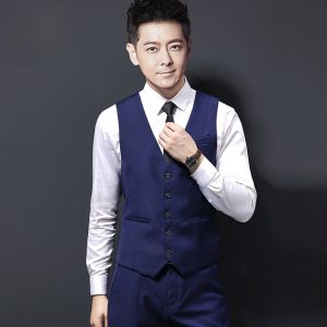 ROMON | Business Formal Mens Vest Suit Set Spring New Arrival Grooms Attire