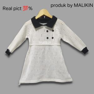 DRESS ROK ANAK MALIKIN / DRESS ANAK RAJUT / DRESS ANAK LUCU / PAKAIAN ANAK PEREMPUAN