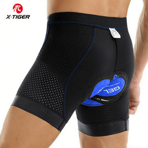 X-TIGER Bicycle Riding Underwear MTB Cycling Shorts 5D Gel Padded Bike Shorts Shock Absorption Breathable Men Cycling Underwear