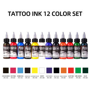 POSEIDON Tattoo Ink 1Oz Colors Semi-permanent Tattoo Ink 1PCS 30ml Makeup Pigment Art Tattoo Supply Tattoo Paint Body Tattoo Ink for Artist