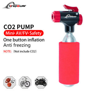 Ctrepower Portable Bicycle Air CO2 Pump Tire Inflator For Schrader & Presta Adapter MTB Road Bike Aluminum Alloy Automatic Pump