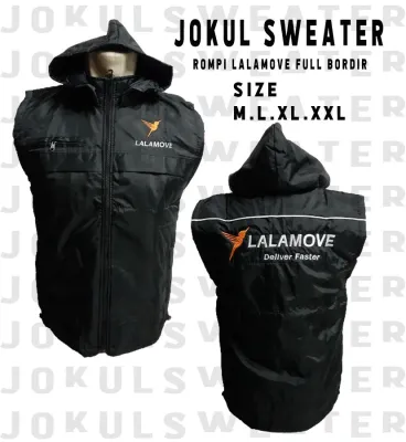 Rompi/bordir/lalamove/rompi motor murah/ rompi waterproof/ rompi full bordir/ rompi anti angin/rompi outdoor