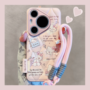 Cute Hello Kitty Leather Skin Feeling Case: Perfect Fit for Apple 16promax & iPhone 15