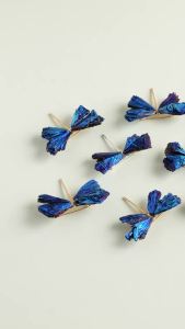 1PC Natural Electroplated Blue Black Tourmaline Crystal Brooch | Handmade Healing Energy Stone DIY Decor Perfect Mother’s Day