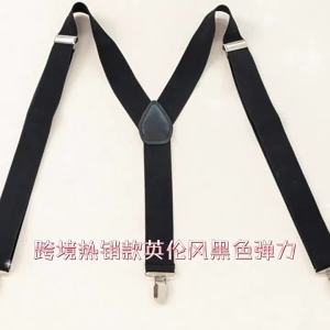 Hot-Selling British Style Black Elastic Strap High Elastic Fashion Y Three-clip Suspender Belt