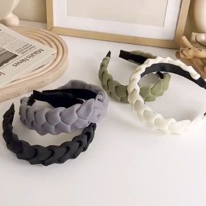 GGS ACC196 Bando Kepang Satin Korea Scrunchie Headband Bandana Polos Wanita Bksesoris Rambut Wanita Fashion Murah Y1775