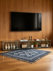 Retro Transparent Glass Display Cabinet