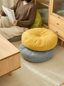 Thickened round Zafu Floor Cushion Home Balcony Window Seat Tatami Floor Mat Japanese Style Home Decorative Fabric Footstool