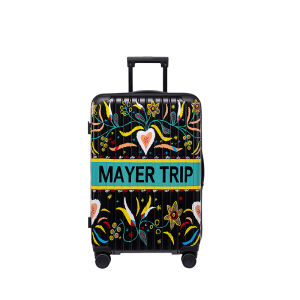 Mayertrip Double Layer Explosion Proof Zipper Graffiti Luggage Floral Travel Pull Suitcase Fashion Hard Shell Suitcase