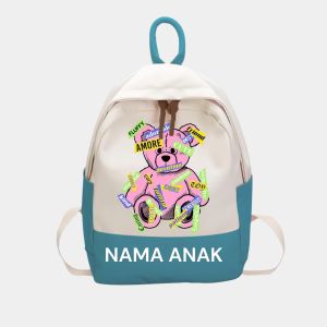 tas anak tas ransel sekolah TK SD tas ransel costom nama tas ransel anak anak perempuan laki-laki tas ransel mengaji tas ransel anak tas merah hitam pink biru