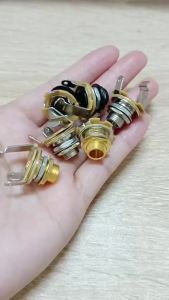 6 Chiếc Đàn Guitar Stereo Cắm Jack Âm Thanh Nữ 2 Dây Dẫn Hàn Loại Hàn Ổ Cắm Bảng Điều Khiển Mono TS Khung Xe Gắn Cho Thiết Bị Âm Thanh