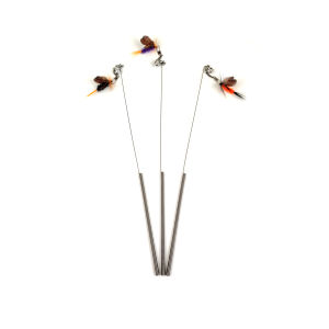 Cat Toy Teaser Stick Engraved Cfa Competition Photography Enhanced Realistic Small Flying Insect Replacement Head Bell Spring