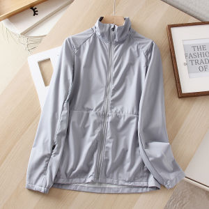 Lightweight Outdoor Casual Stand Collar Cycling Jacket Womens Windproof Open Cardigan Top Street Style Polyester Fiber