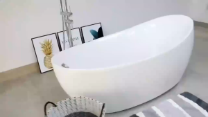 KOKOMO อ่างแช่ตัว ขนาดใหญ่ อ่างอาบน้ำอะคริลิก อ่างแช่น้ำ Bathtub อ่างสปา บรรจุภัณฑ์เสริมแรงไม่เสียหาย (โครงไม้หนาเสริมแรงและบรรจุภัณฑ์ไม่เสียหายง่าย)