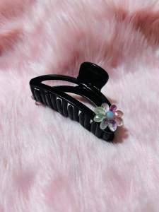 Hair Claw Clip with Flower Decoration Random Color