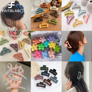 Korean Ins Sweet Girl Bright Color Hair Claw Clip for Women Girls Summer Chic Hair Clip