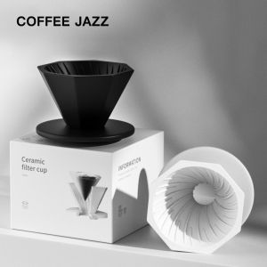 Cốc Lọc Coffee Jazz V60 Bộ Lọc Cà Phê Gốm Sứ Tay Đấm Gia Dụng Cốc Lọc Dạng Nhỏ Giọt Hình Nón