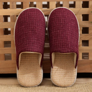 Dép Nam Chống Trượt Đế Cotton Lanh Đế Cao Su Đế Mềm Đế Dày Thoáng Khí Ấm Áp Mùa Thu Đông Dùng Trong Nhà