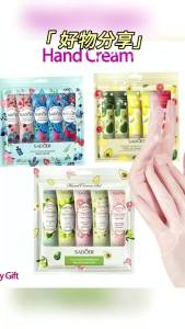 SADOER | SADOER 5Pcs Fruit Plant Hand Cream Set Moisturizing Nourishing Anti Dry Crack Hand Lotion Winter Daily Care Gift