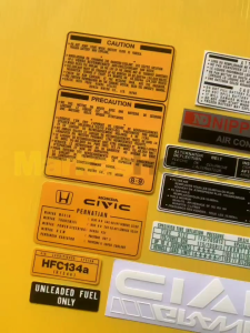 Stiker Grand Civic Lx Nouva JDM Warning Set