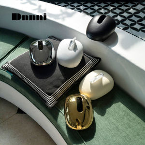 Dnnni Pebble unique creative design decoration tissue holders ceramic simple modern dining table living room bedroom office store home furnishings
