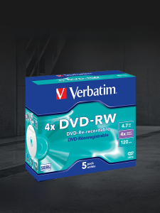 Verbatim DVD+RW Erasable Blank Single Pack 4.7GB Recording Disk Optical Storage Media Office Equipment Consumables