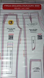 POLA JIPLAK CELANA PANJANG SMP | SEWING PATTERN POLA MENJAHIT