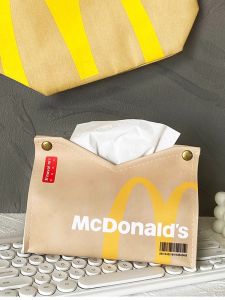 Simple Creative Tissue Holder Living Room High-End Decoration Tissue Box Restaurant Car Small-Niche Design Storage Organizer